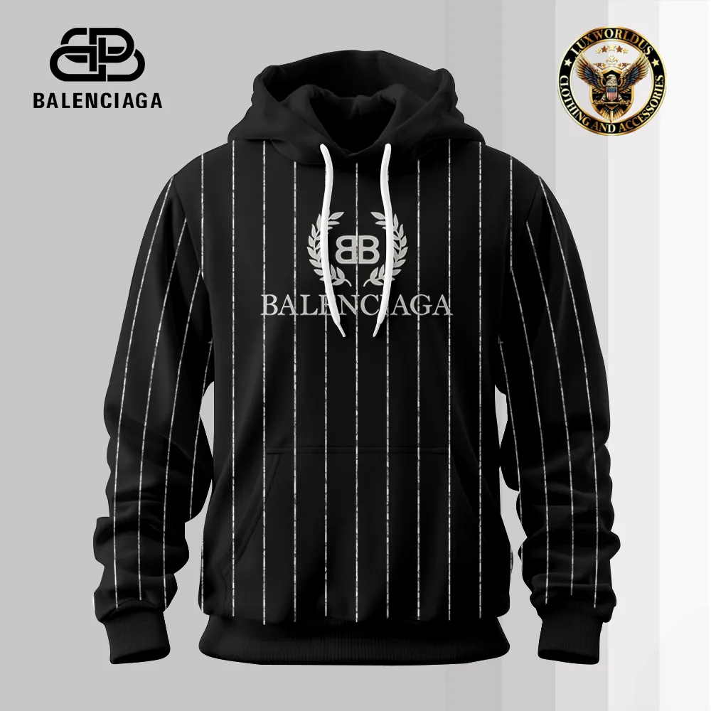 Balenciaga Black Premium Hoodie For Kids And Adults