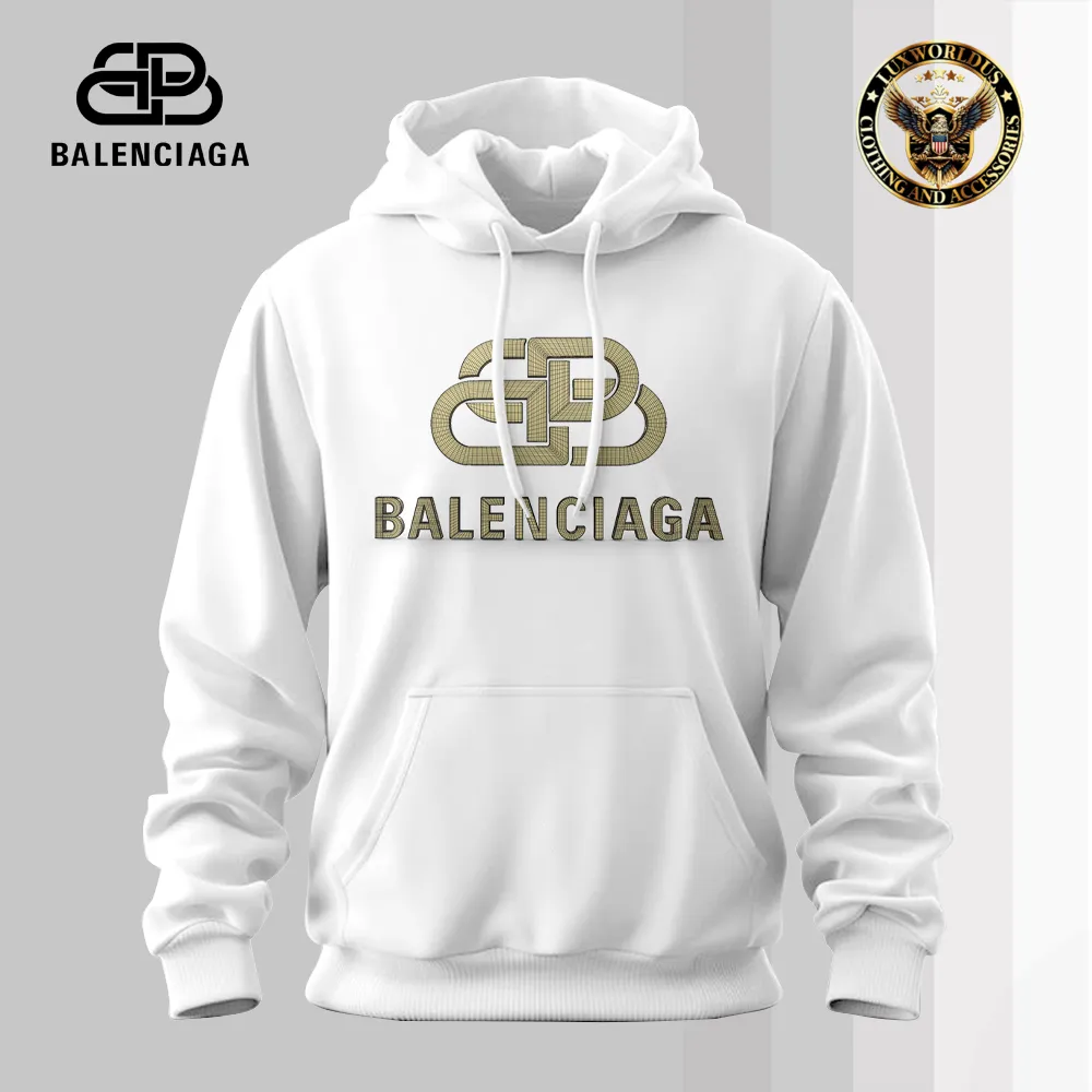 Balenciaga White Luxury Hoodie For Men