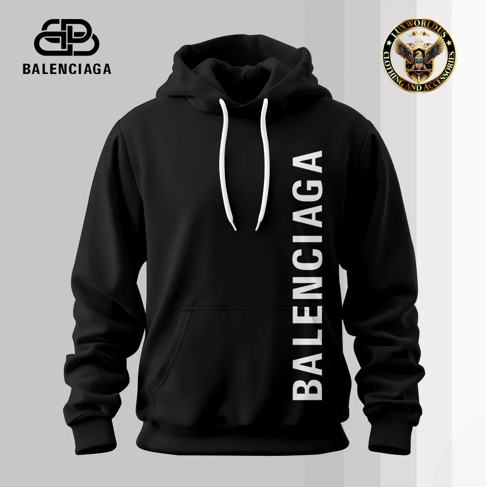 Balenciaga Luxury Brand Hoodie For Men Women Black