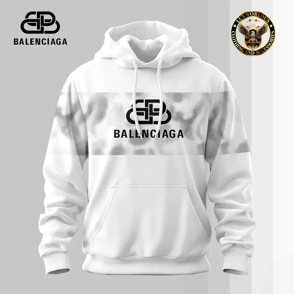 Balenciaga Luxury Brand Hoodie For Men Women White