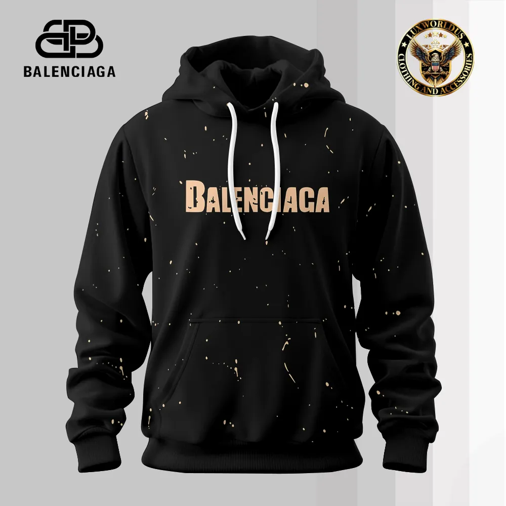 Balenciaga Ombre Black Premium Hoodie For Men