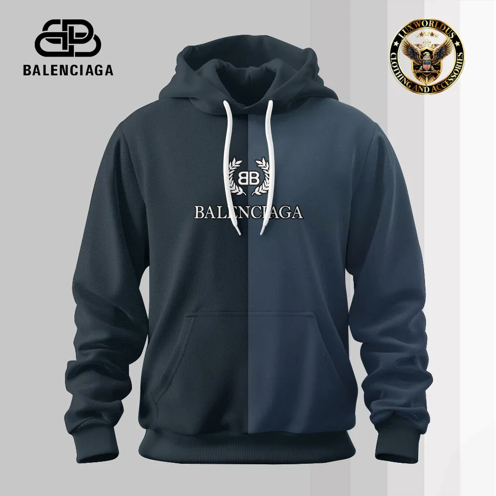 Balenciaga Navy Luxury Brand Hoodie For Men Women