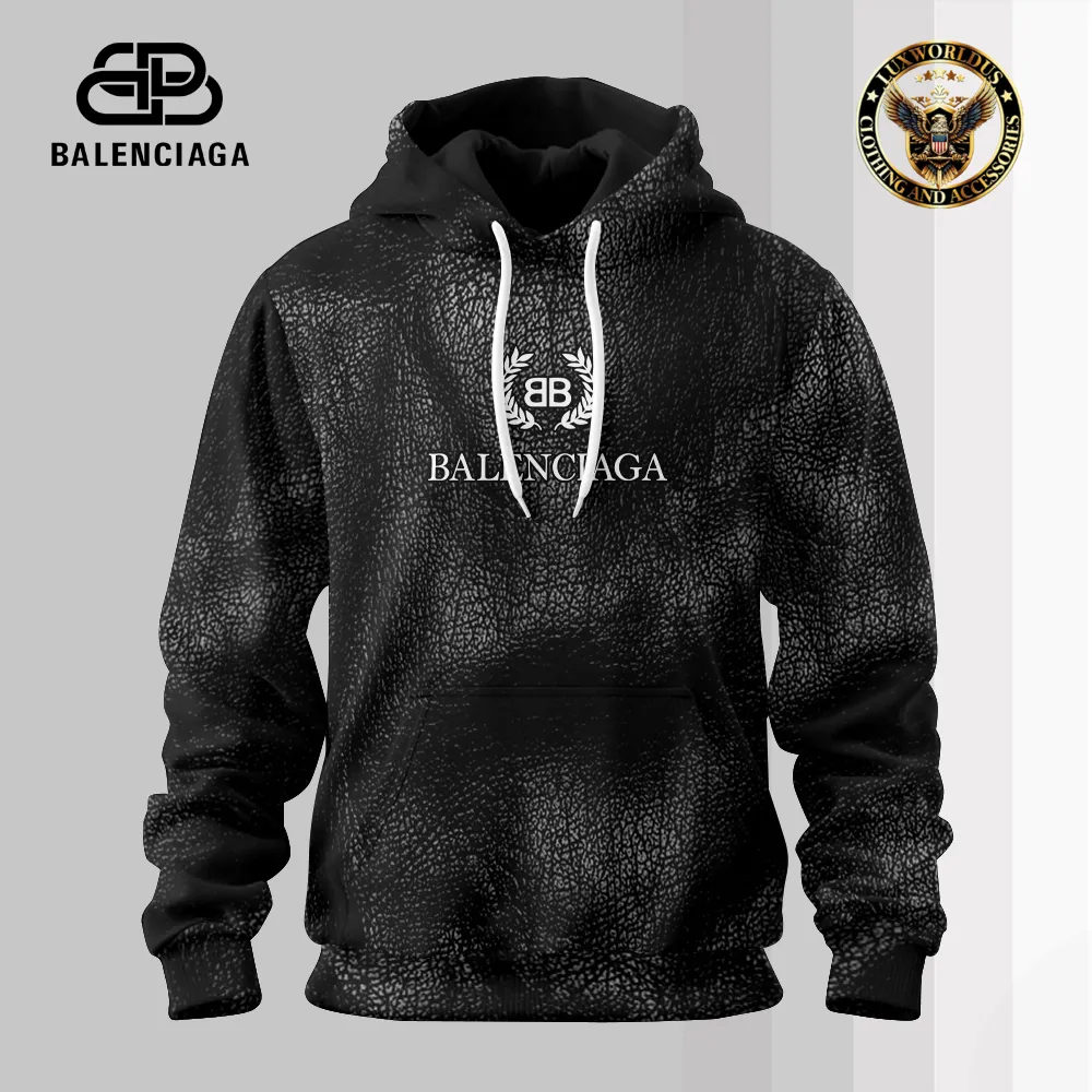 Balenciaga Ombre Premium Hoodie For Men Black