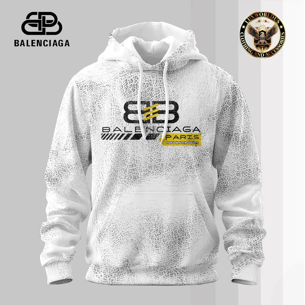 Balenciaga White Luxury Brand Hoodie For Men Women