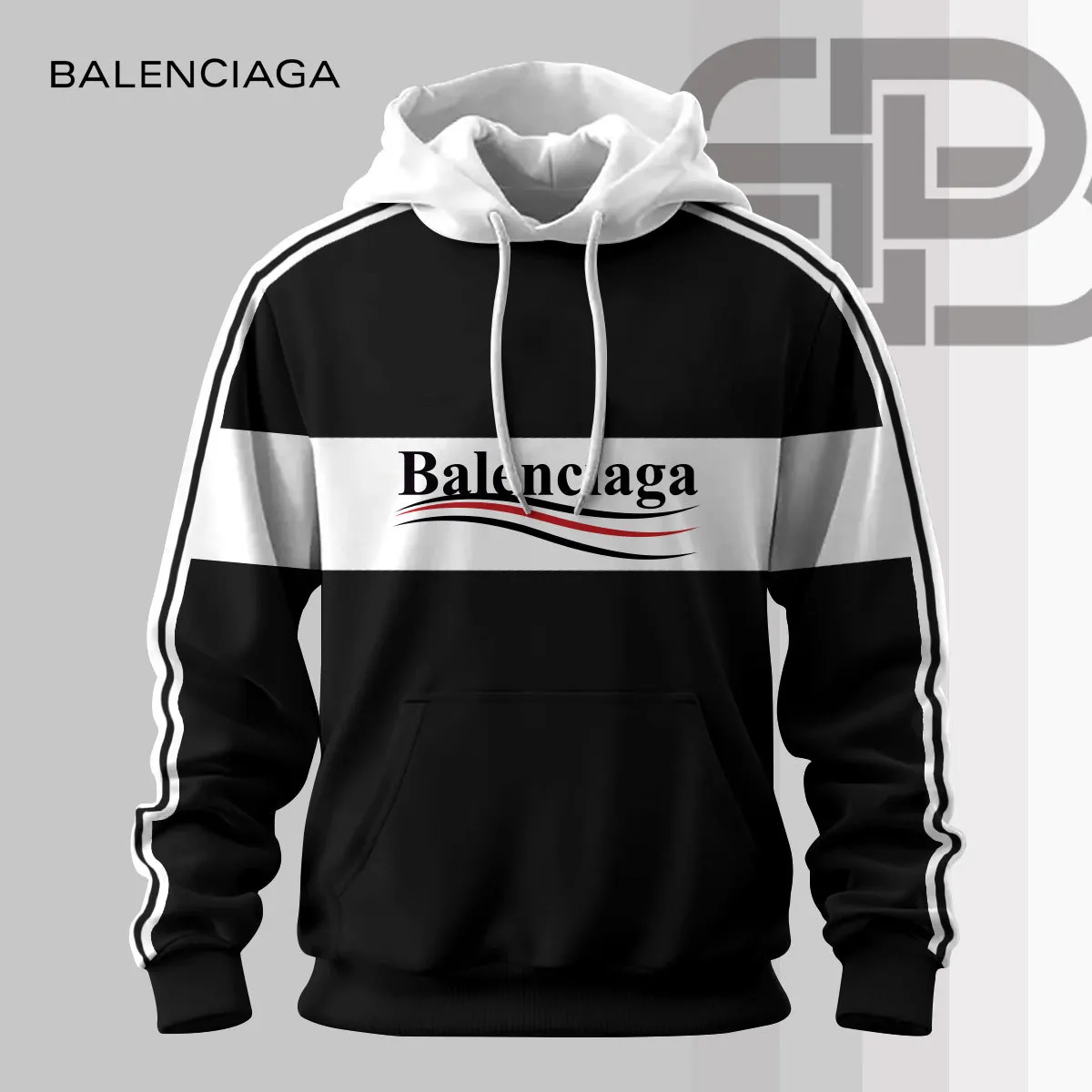 Balenciaga Campaign Black Brand Luxury Hoodie For Men