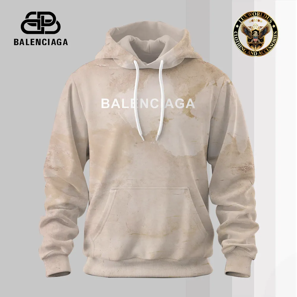 Balenciaga Ombre Cream Luxury Brand Hoodie For Men