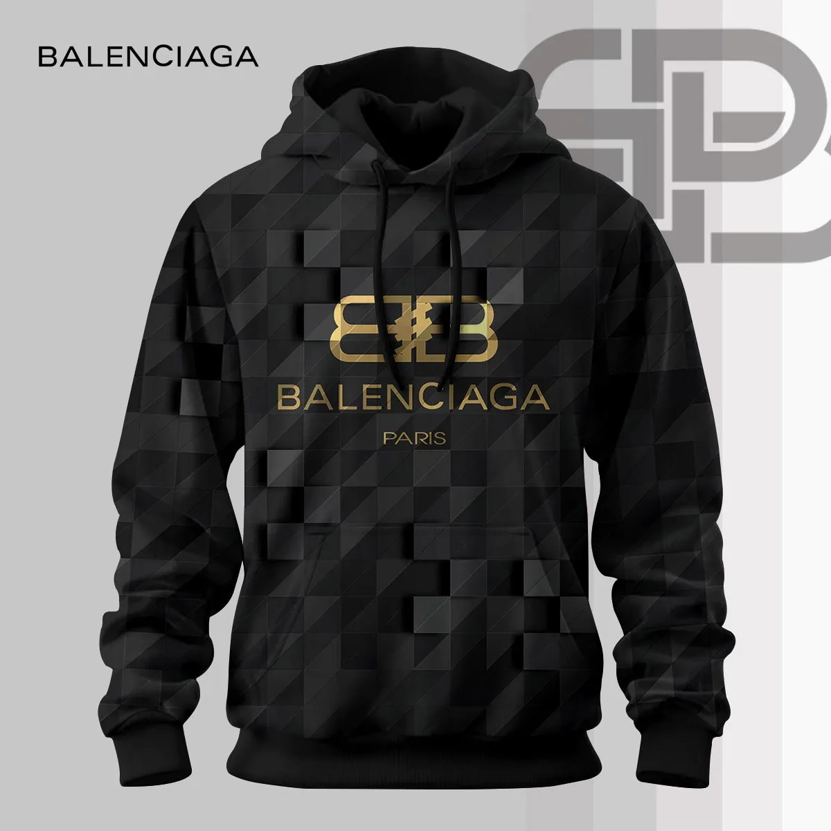 Balenciaga Damier Brand Hoodie For Kids And Adults