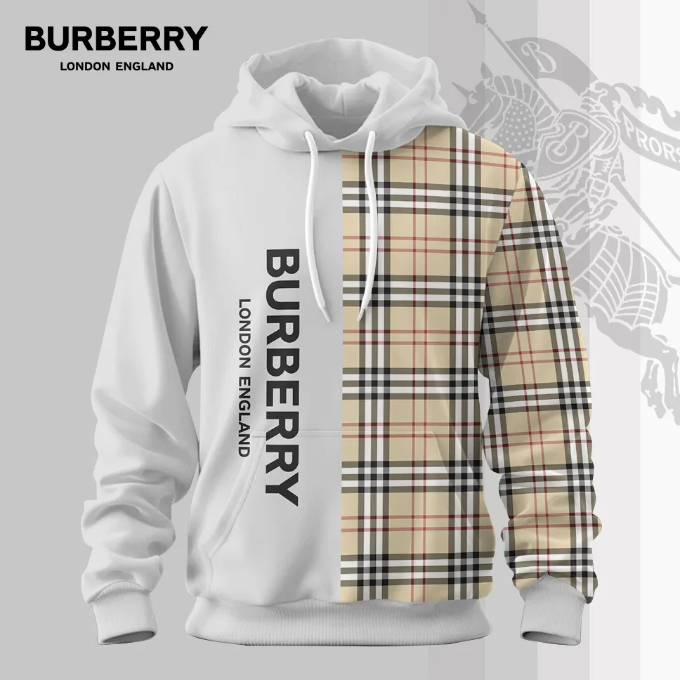 Burberry London England Luxury Classic Hoodie White
