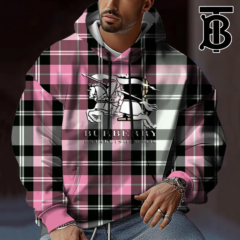 Burberry London England Limited Edition Classic Hoodie Black - Pink