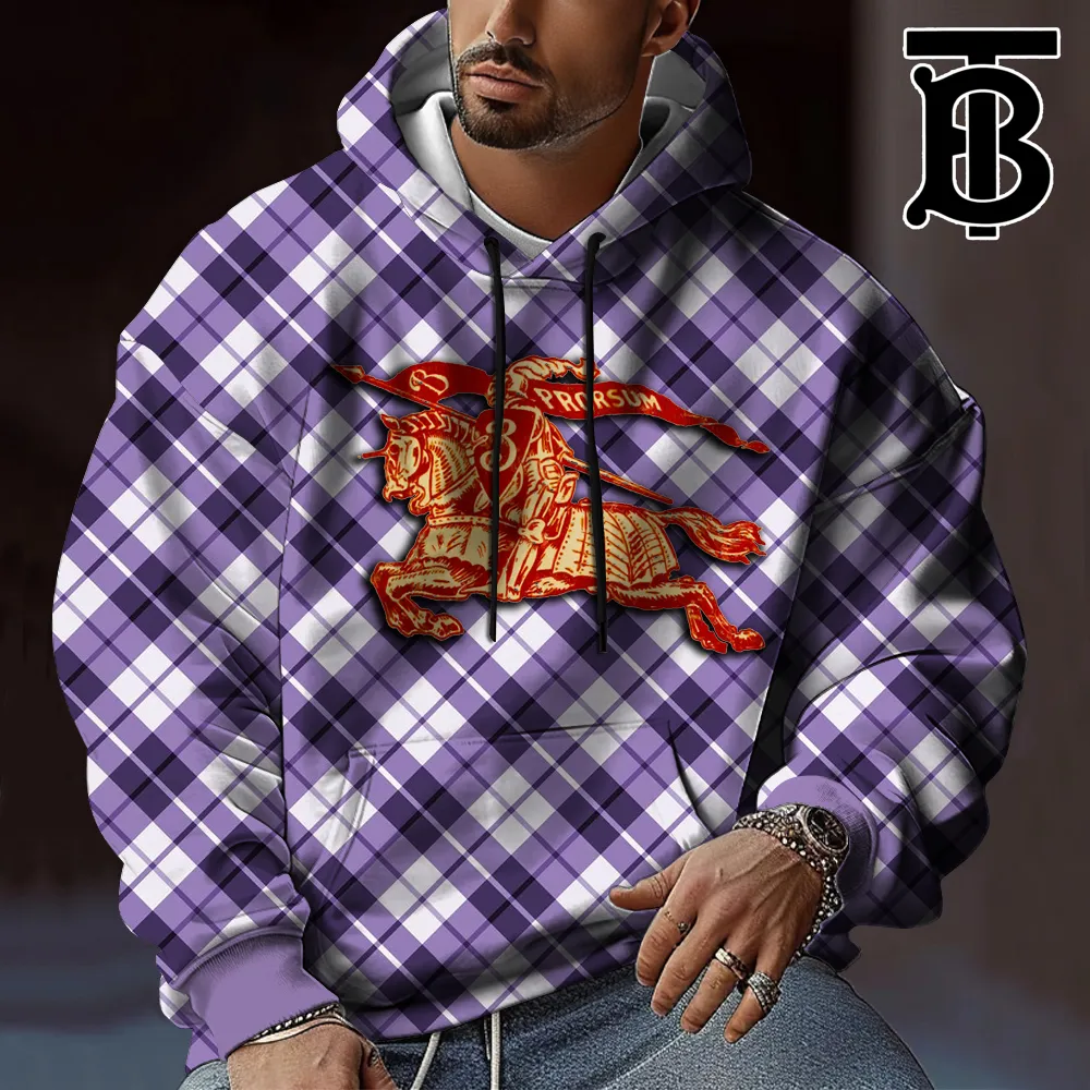 Burberry London England Limited Edition Hoodie Purple