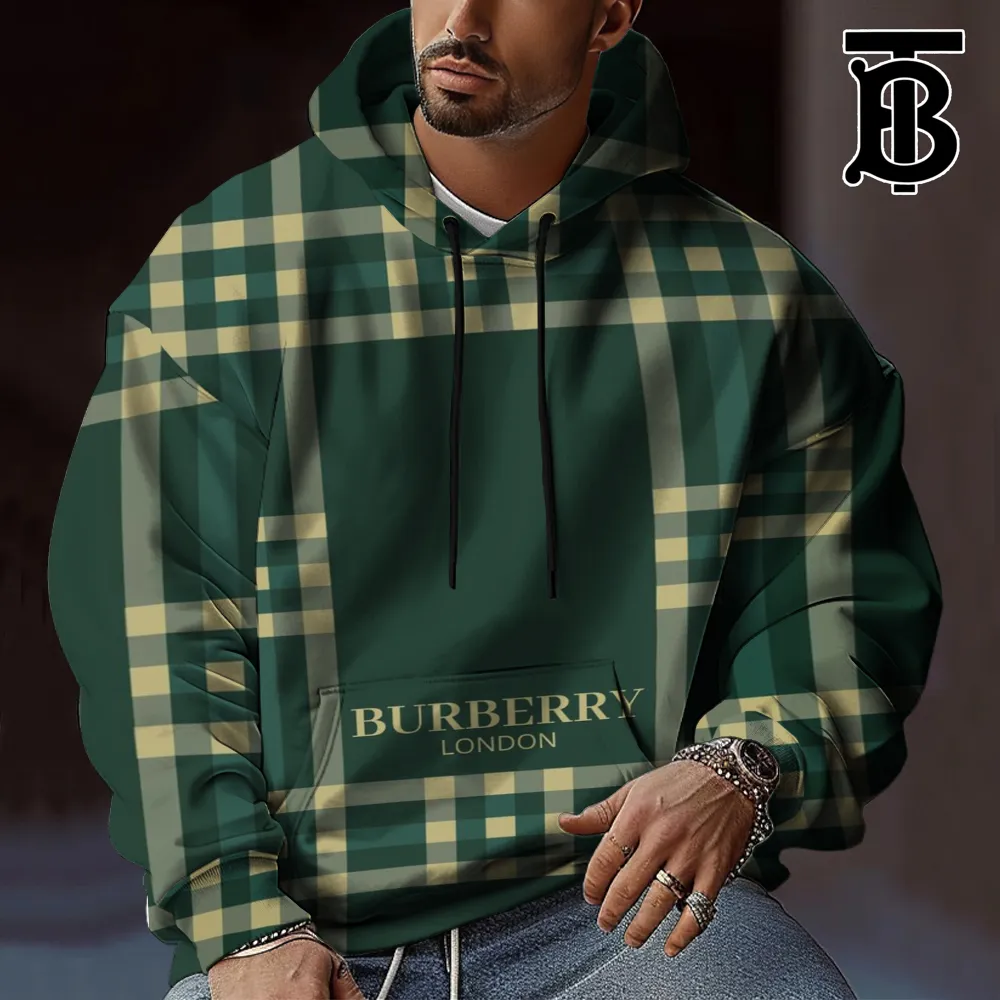 Burberry Green Limited Edition Hoodie For Men
