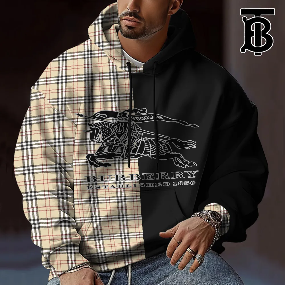 Burberry Established 1856 Luxury Classic Hoodie For Kids And Adults