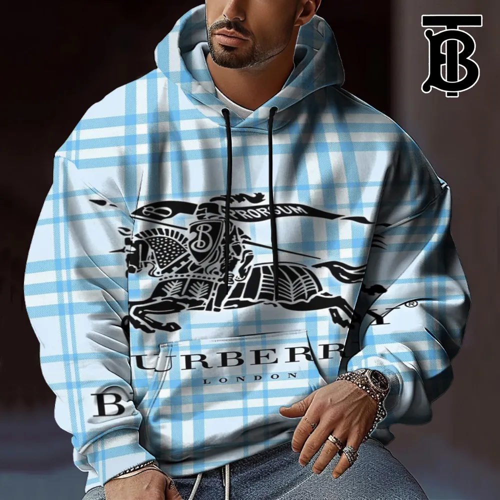 Burberry Established 1856 Limited Edition Hoodie Classic Blue