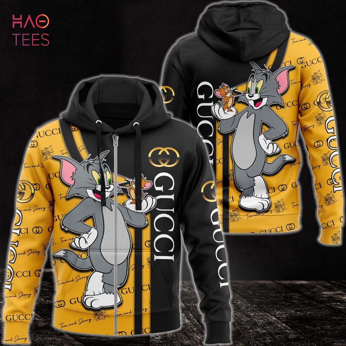 Best Gucci Tom And Jerry Luxury 3D Zip Hoodie