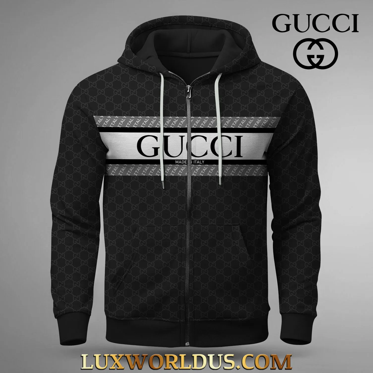 GUCCI Mens Luxury zip Hoodie