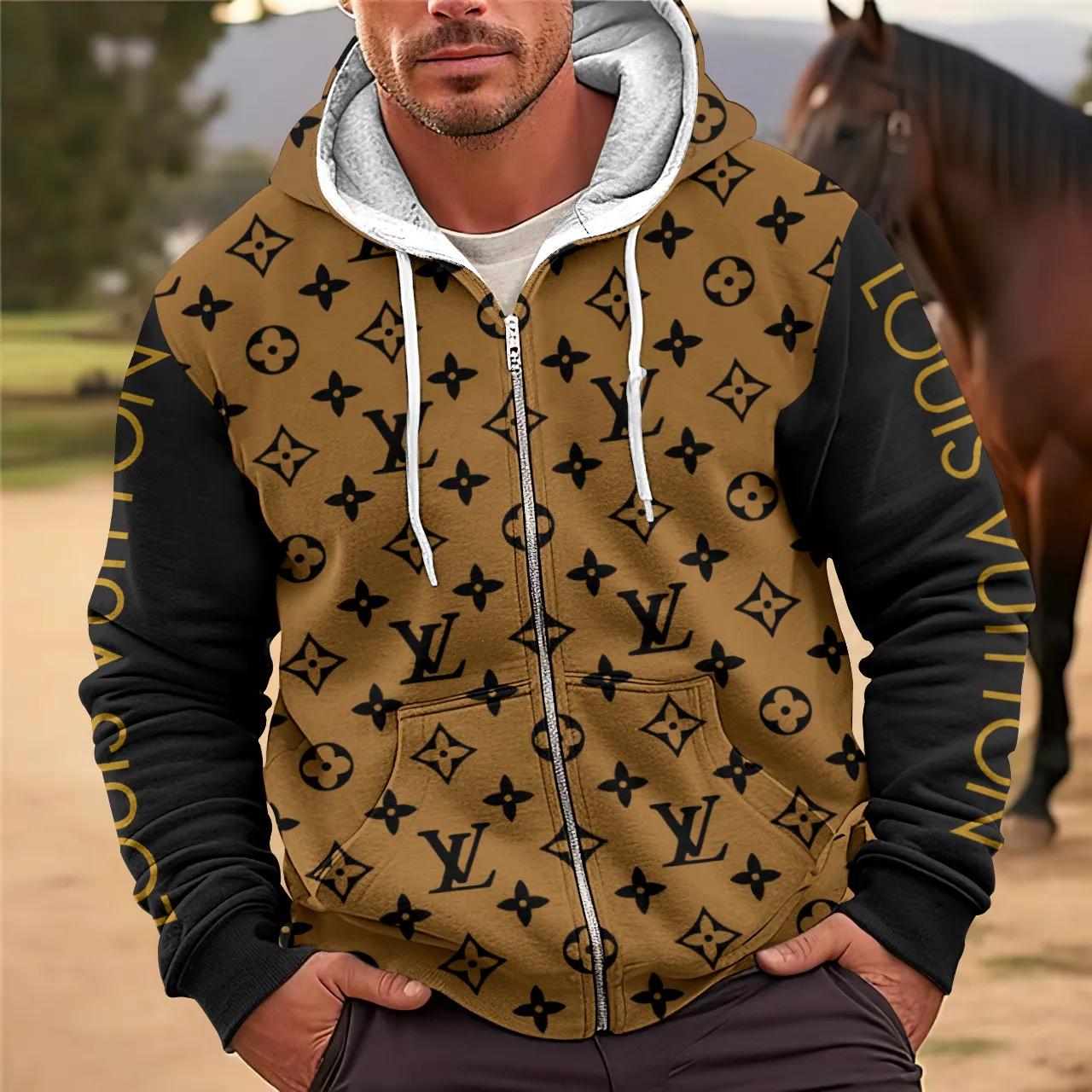 Louis Vuitton 2025 Luxury Zip Hoodie For Men Women