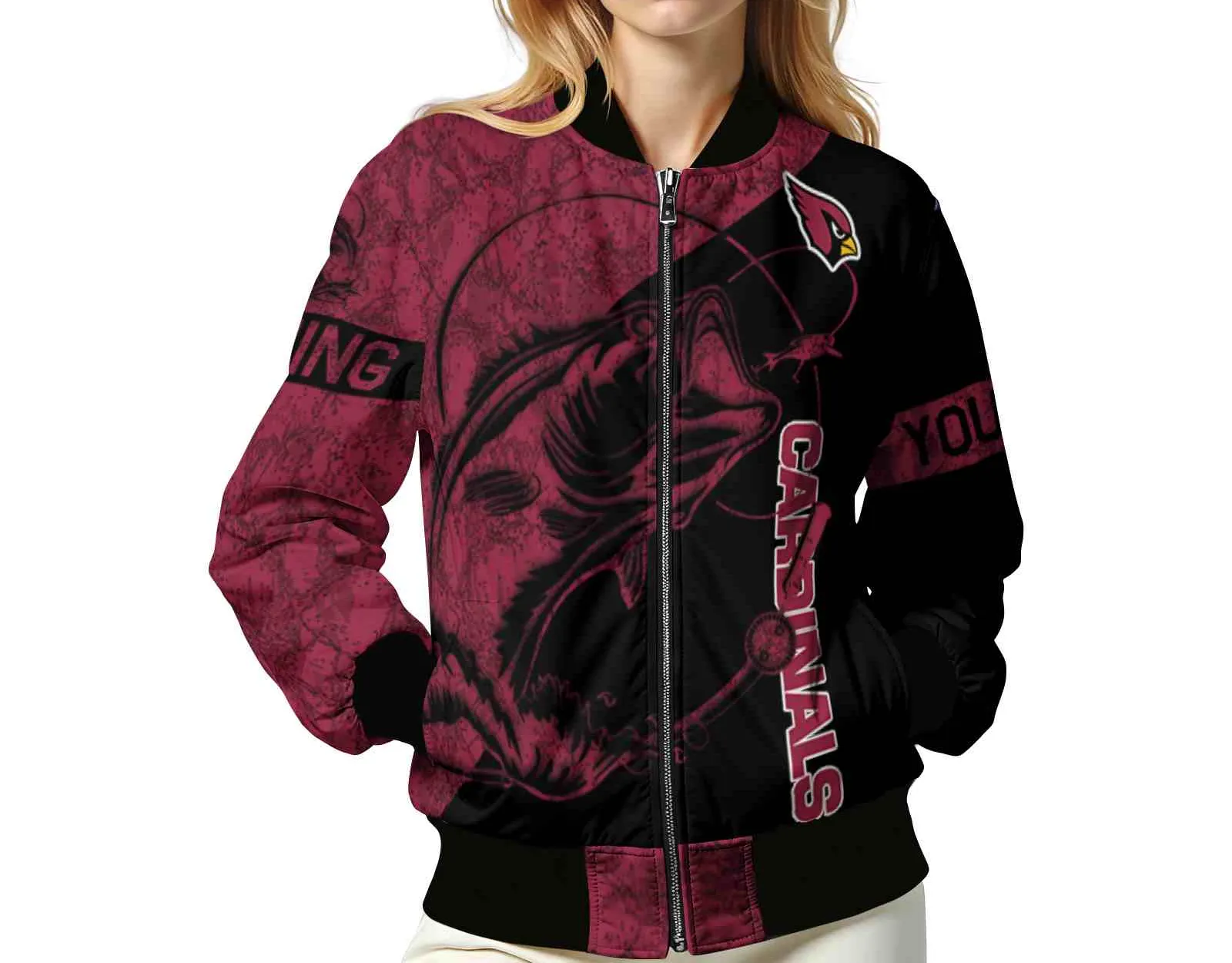 Arizona Cardinals Custome Bomber Jacket Custom Sports Bomber Gear For Sport Lovers