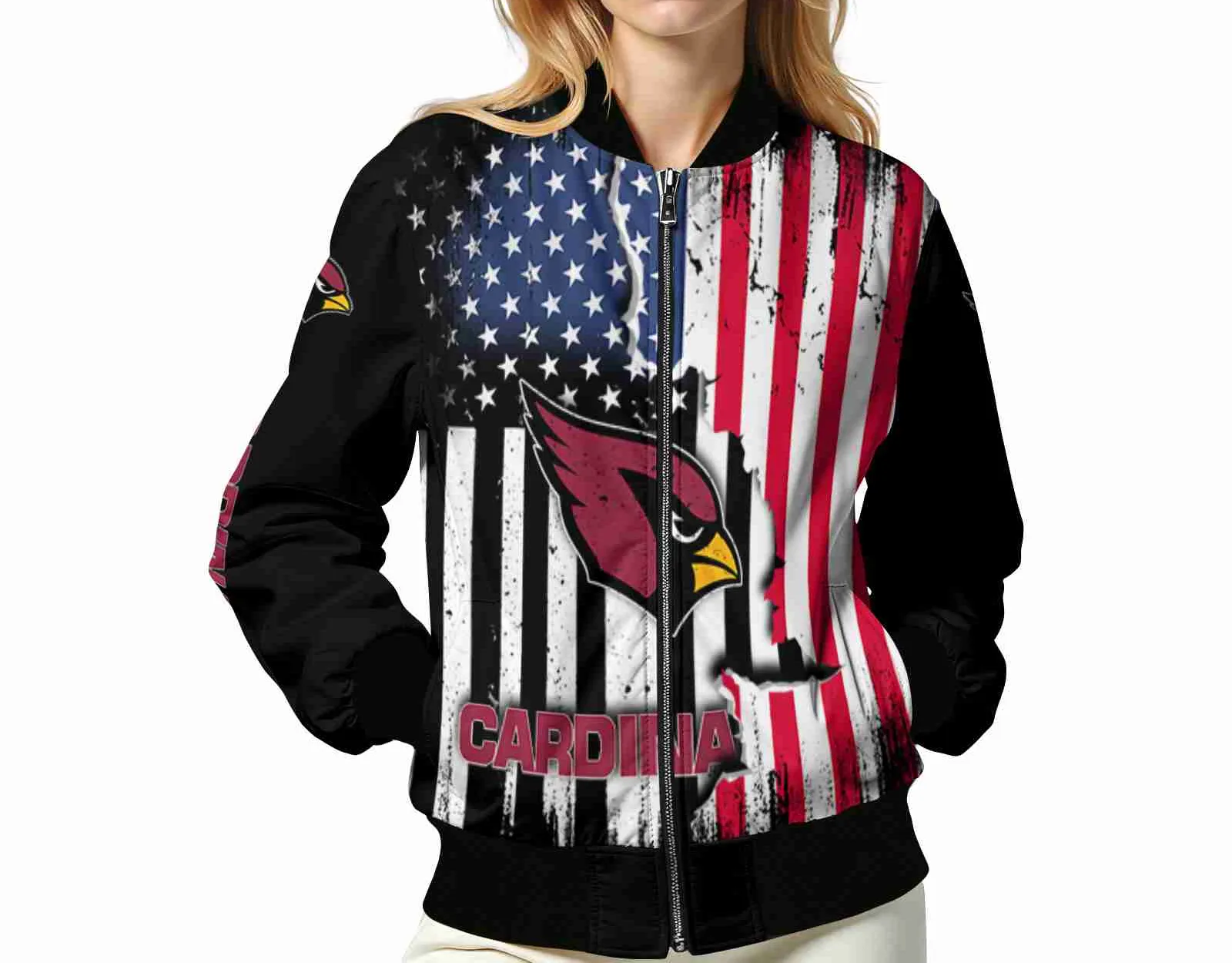 Arizona Cardinals NFL Bomber Jacket Fan Gear Bomber Jacket For Sport Lovers