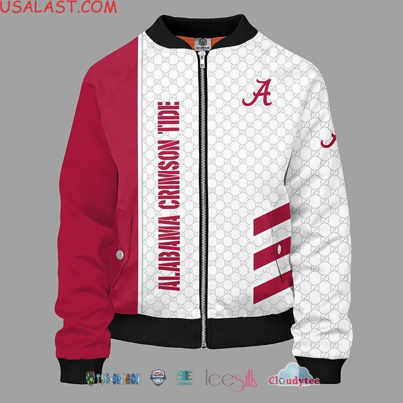 Alabama Crimson Tide Ncaa Gucci 3D 2025 Luxury Bomber Jacket