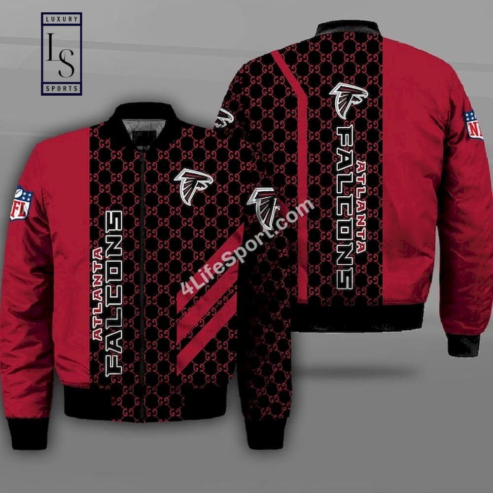 Atlanta Falcons Gucci Design Nfl 2025 Bomber Jacket Luxury Brand Clothing Clothes Outfit For Men And Women