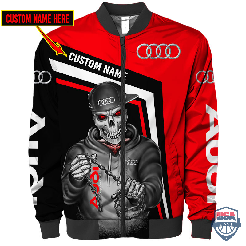 Audi Ghost Rider Custom Name 2025 Luxury Bomber Jacket