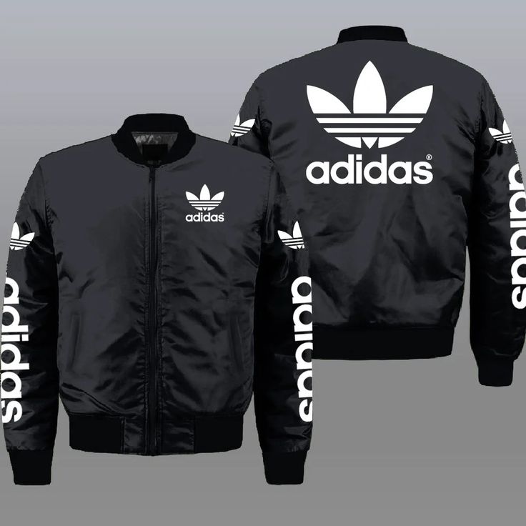 Adidas Black Luxury Brand Premium 2025 Bomber Jacket Clothing Clothes Outfit For Men Women