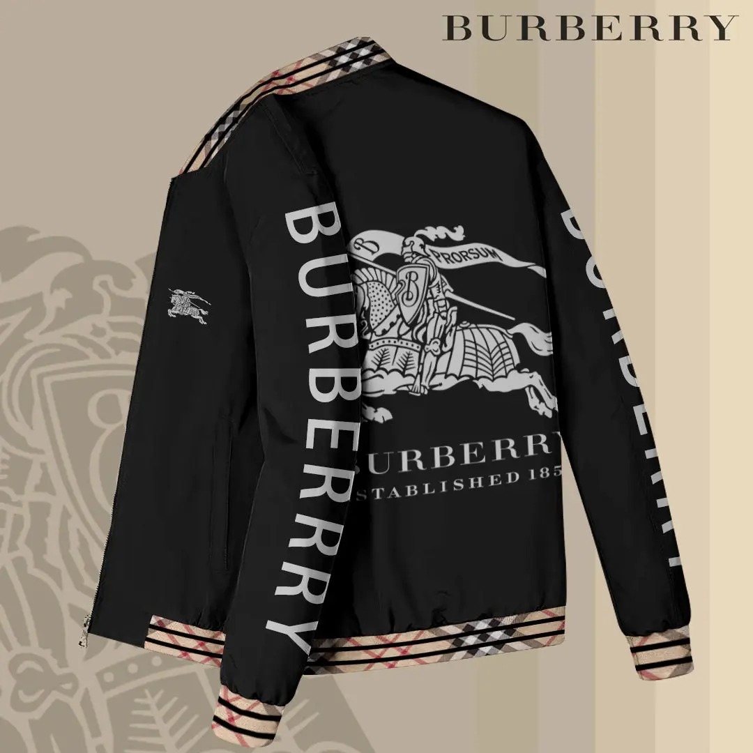 Burberry Established 1856 Premium Bomber Jacket Winter Black  Classic