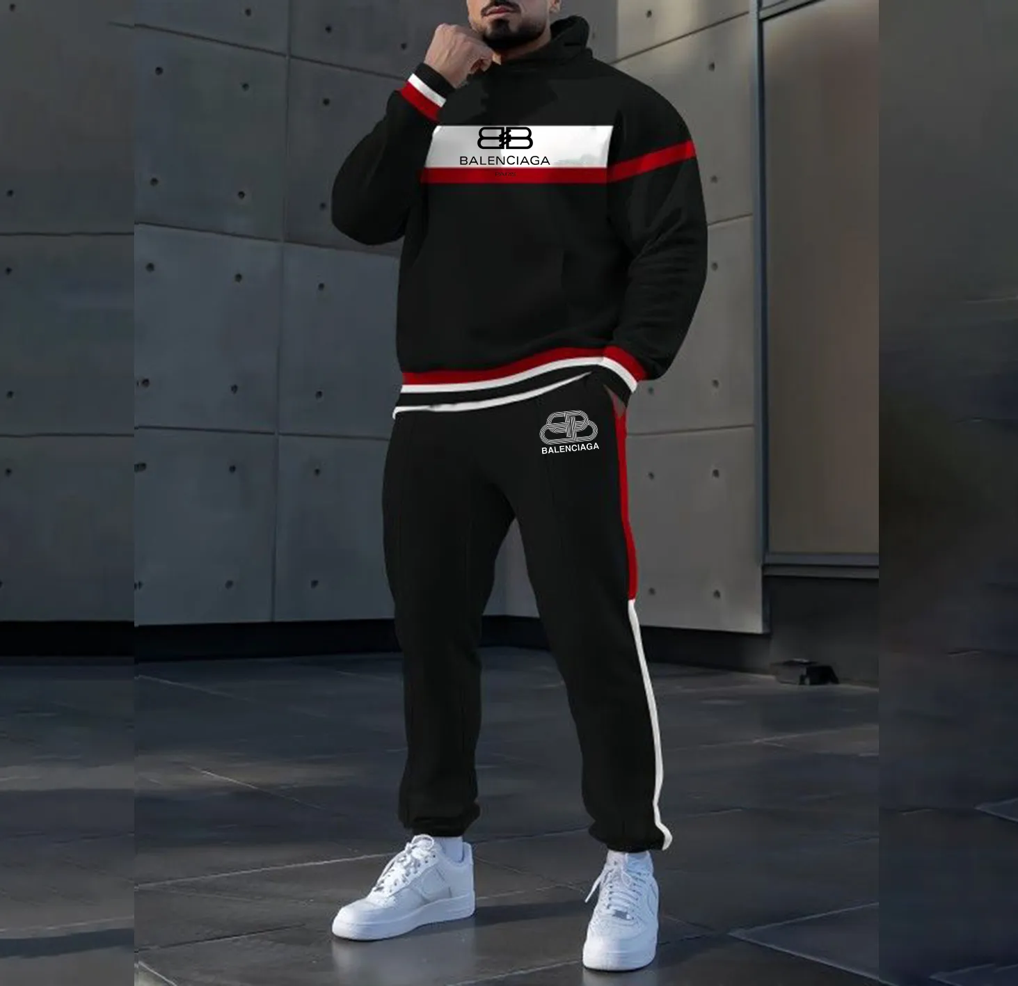 Balenciaga Luxury Hoodie And Pants For Men