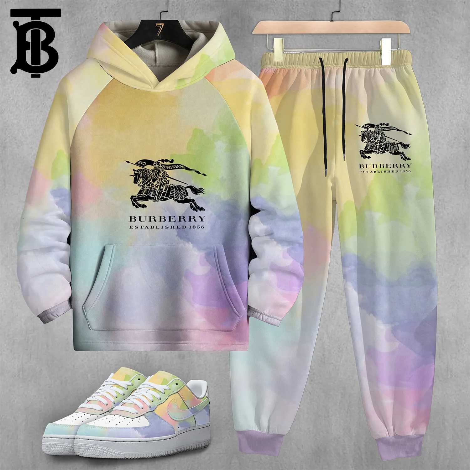 Burberry Luxury Classic Hoodie And Pants For Men Women