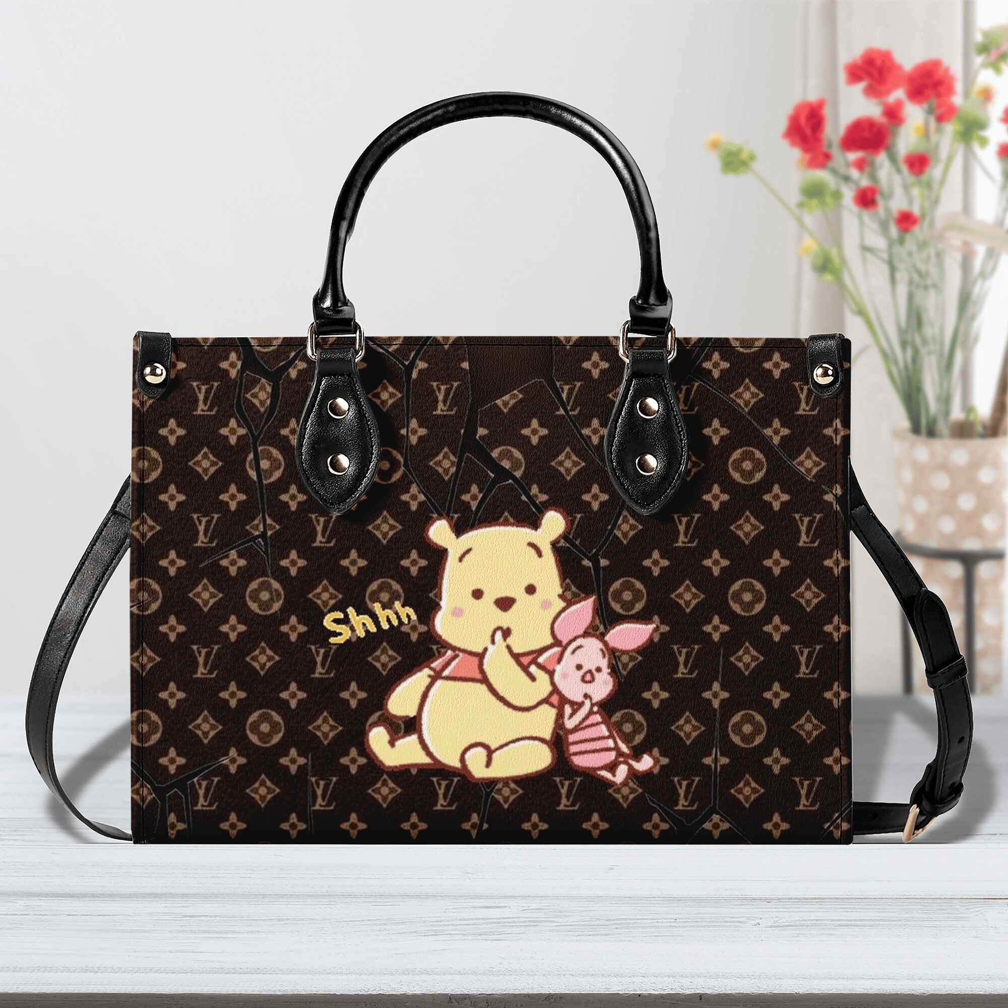 Louis Vuitton Winnie the Pooh Cute Leather Handbags, Crossbody Shoulder Bag Lady Simple Style  - Image 2