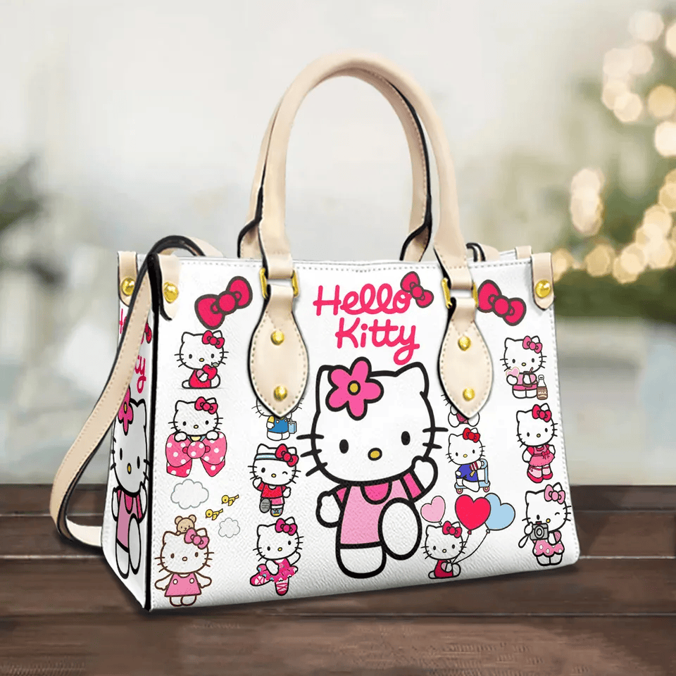 Hello Kitty Cute Leather Handbags, Crossbody Shoulder Bag Lady Simple Style  - Image 2