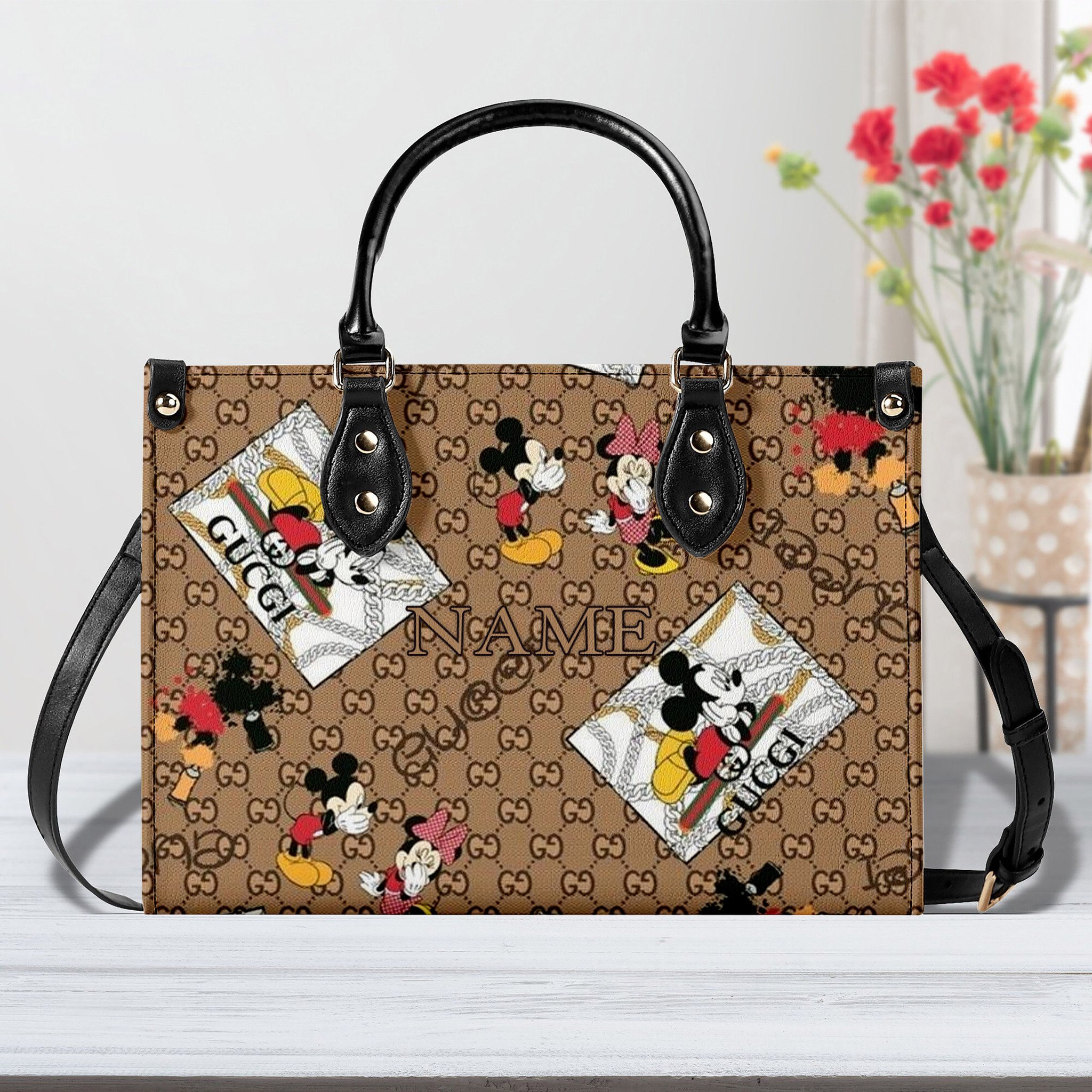 Gucci Mickey Mouse Gucci Cute Leather Handbag - Image 2