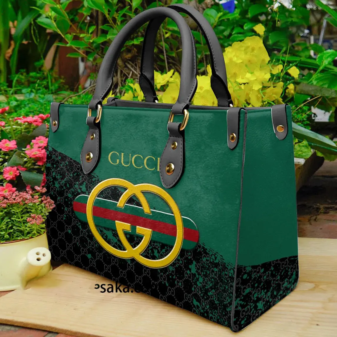 Gucci Womens Leather Handbag Teal - Image 2