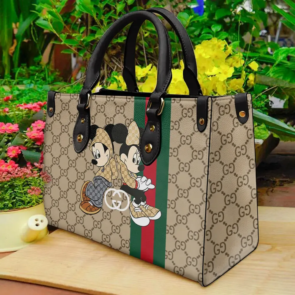 Limited Edition Gucci Mickey mouse Leather handbag purse Luxury - Image 2