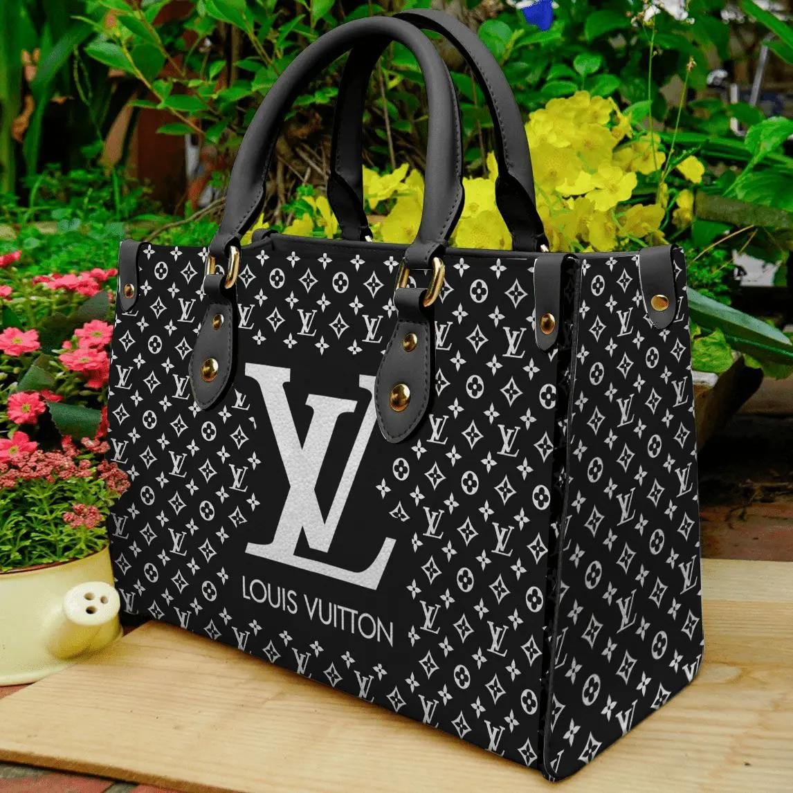Limited edition lv leather handbag purse luxury brand - Image 2