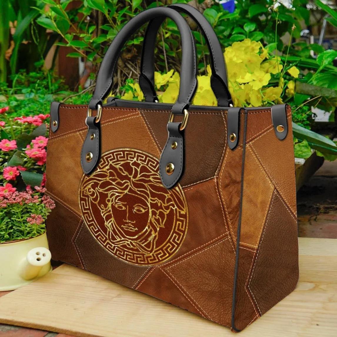 Gianni versace brown luxury brand women small handbag purse for beauty - Image 2