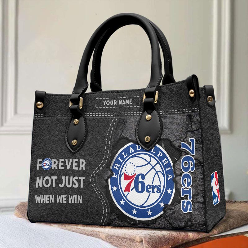 Philadelphia 76ers Not Just When We Win Leather Hand Bag Gift For Women - Image 2