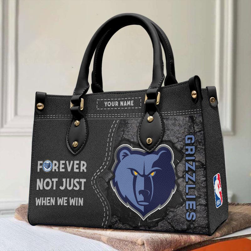Memphis Grizzlies Not Just When We Win Leather Hand Bag Gift For Women - Image 2