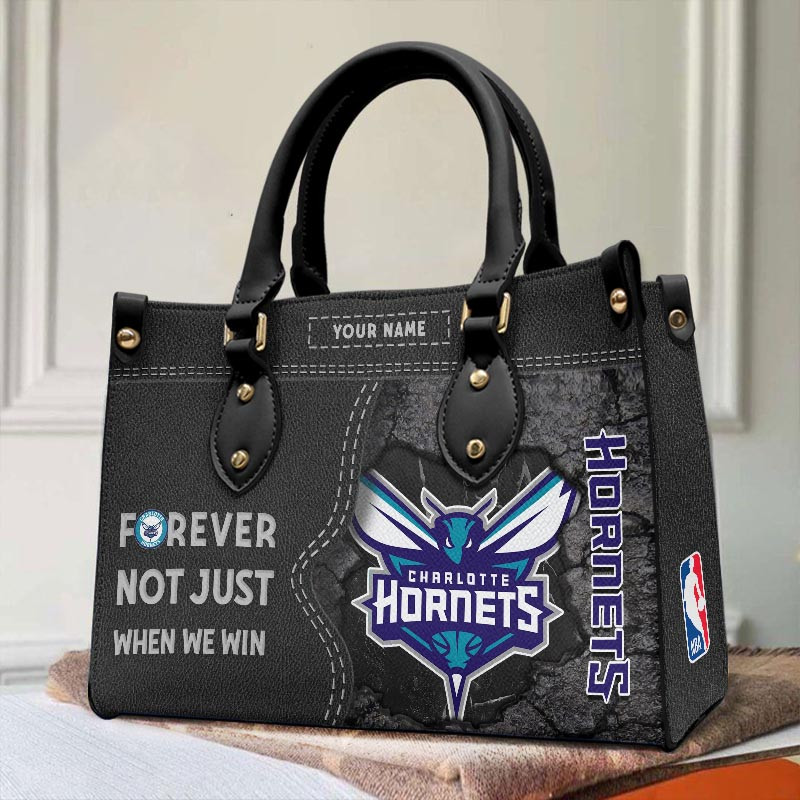 Charlotte Hornets Not Just When We Win Leather Hand Bag Gift For Women - Image 2