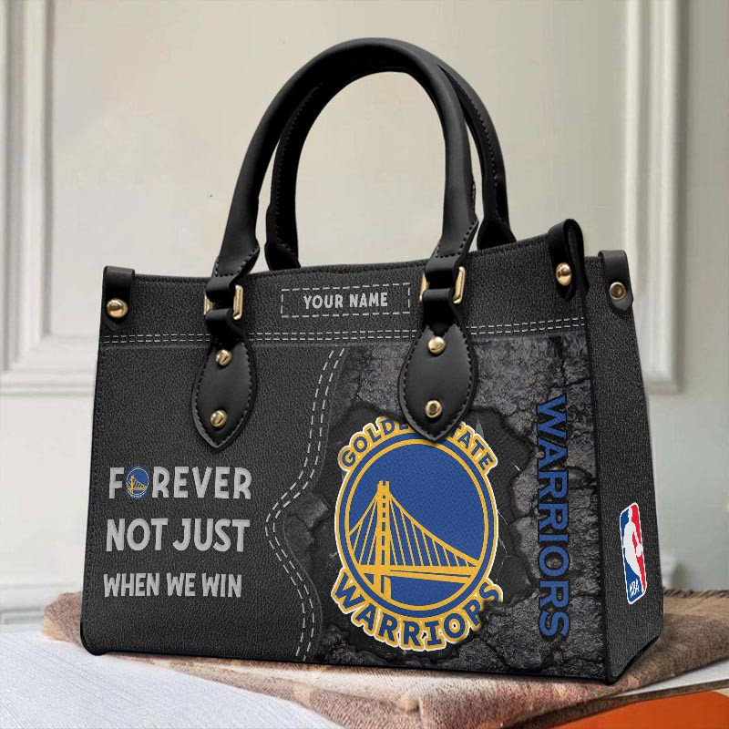 Golden State Warriors Not Just When We Win Leather Hand Bag Gift For Women - Image 2