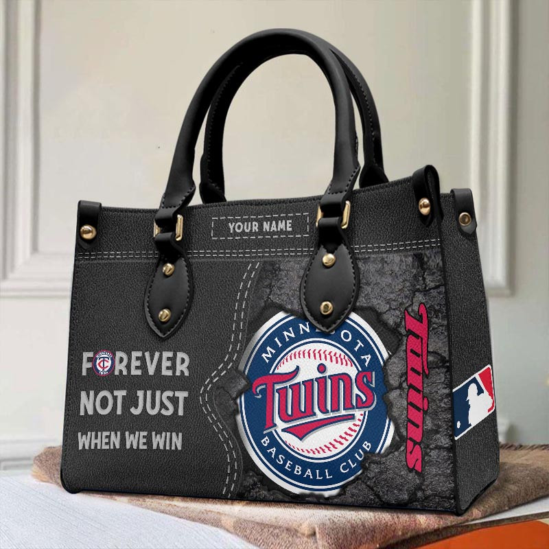 Minnesota Twins Not Just When We Win Leather Hand Bag Gift For Women - Image 2