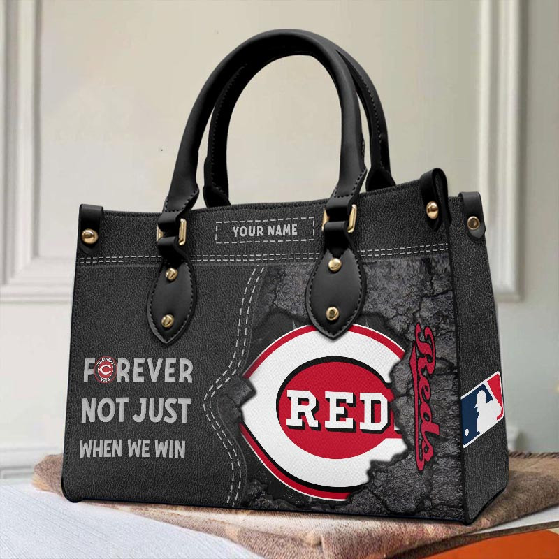 Cincinnati Reds Not Just When We Win Leather Hand Bag Gift For Women - Image 2