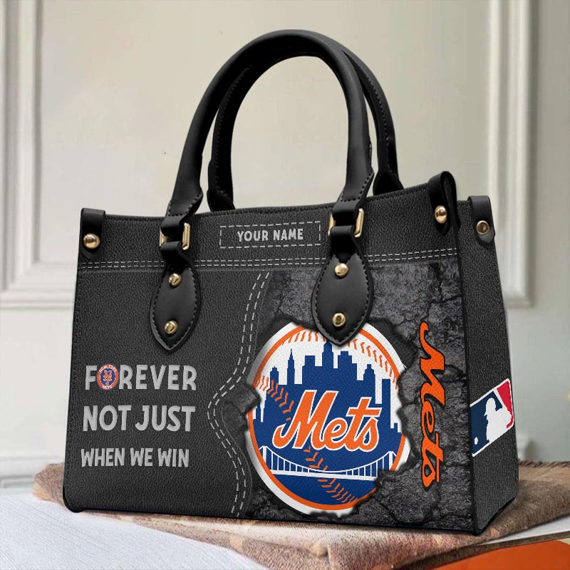 New York Mets Not Just When We Win Leather Hand Bag Gift For Women - Image 2