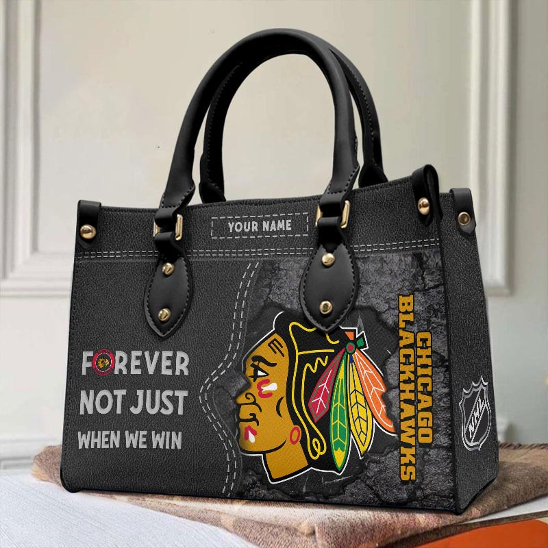 Chicago Blackhawks Not Just When We Win Leather Hand Bag Gift For Women - Image 2