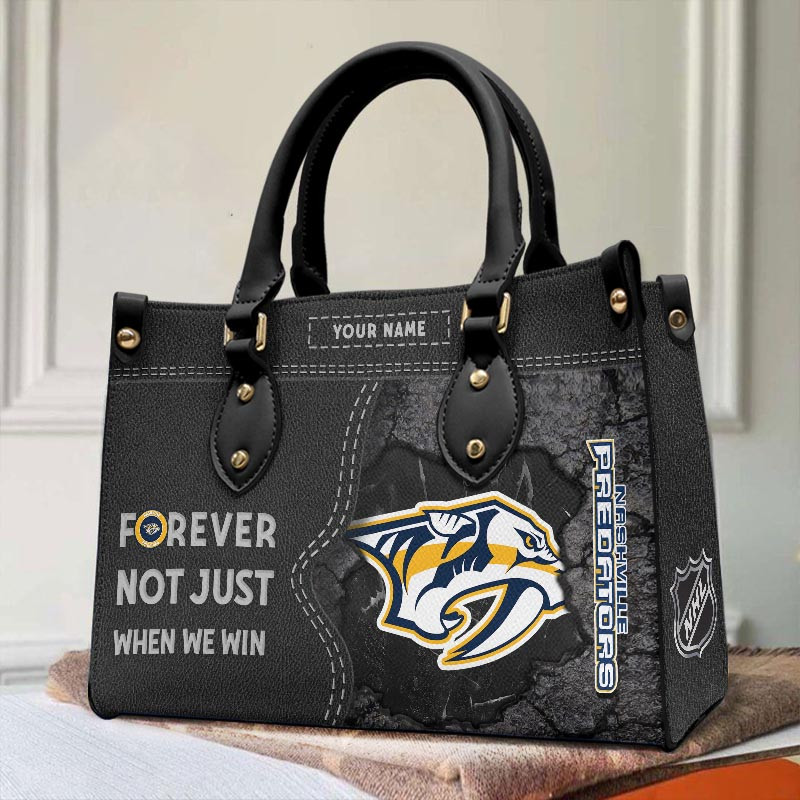 Nashville Predators Not Just When We Win Leather Hand Bag Gift For Women - Image 2
