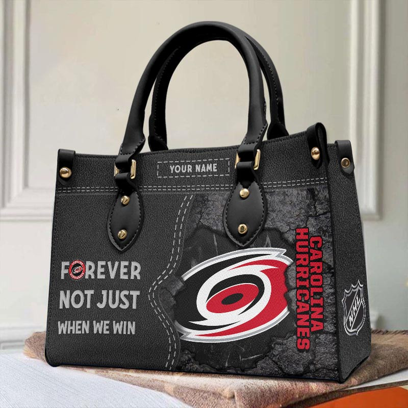 Carolina Hurricanes Not Just When We Win Leather Hand Bag Gift For Women - Image 2