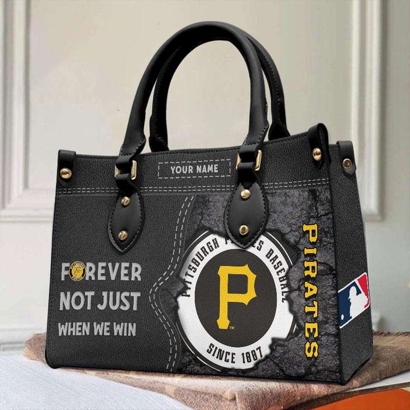 Pittsburgh Pirates Not Just When We Win Leather Hand Bag Gift For Women - Image 2