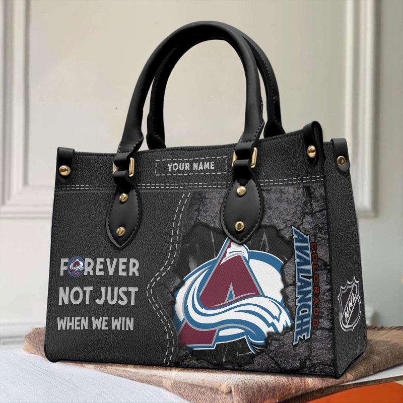 Colorado Avalanche Not Just When We Win Leather Hand Bag Gift For Women - Image 2