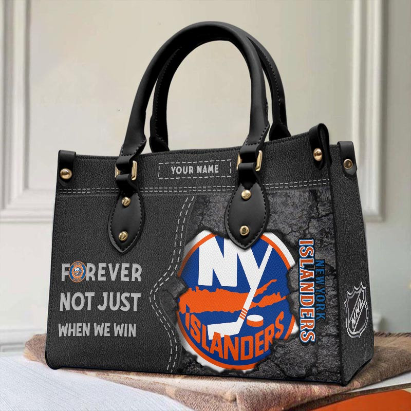 New York Islanders Not Just When We Win Leather Hand Bag Gift For Women - Image 2