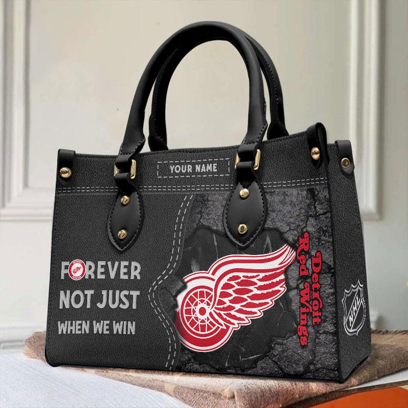 Detroit Red Wings Not Just When We Win Leather Hand Bag Gift For Women - Image 2